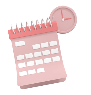 calendar with date schedule alarm clock